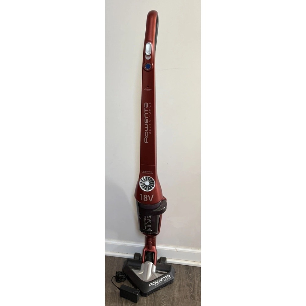 Rowenta Cordless Vacuum Delta Force 18v Cyclonic System Floor Carpet Stick Vac
